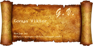 Gonya Viktor névjegykártya